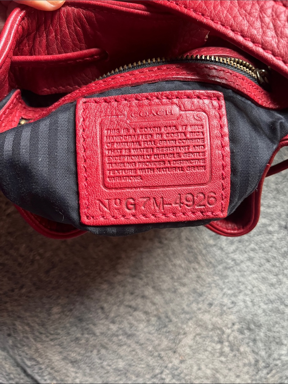 Coach Sonoma 4926 red drawstring purse EUC - Picture 5 of 12